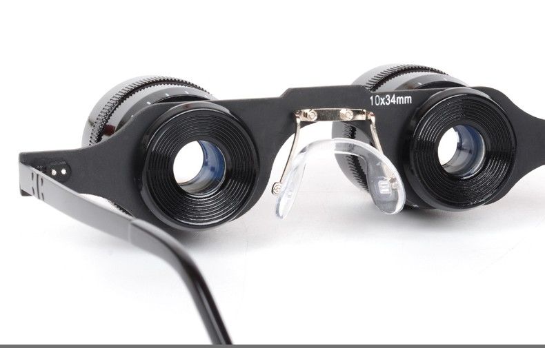 户外高清眼镜式望远镜钓鱼眼镜垂钓用品装备10倍看票神器送配件