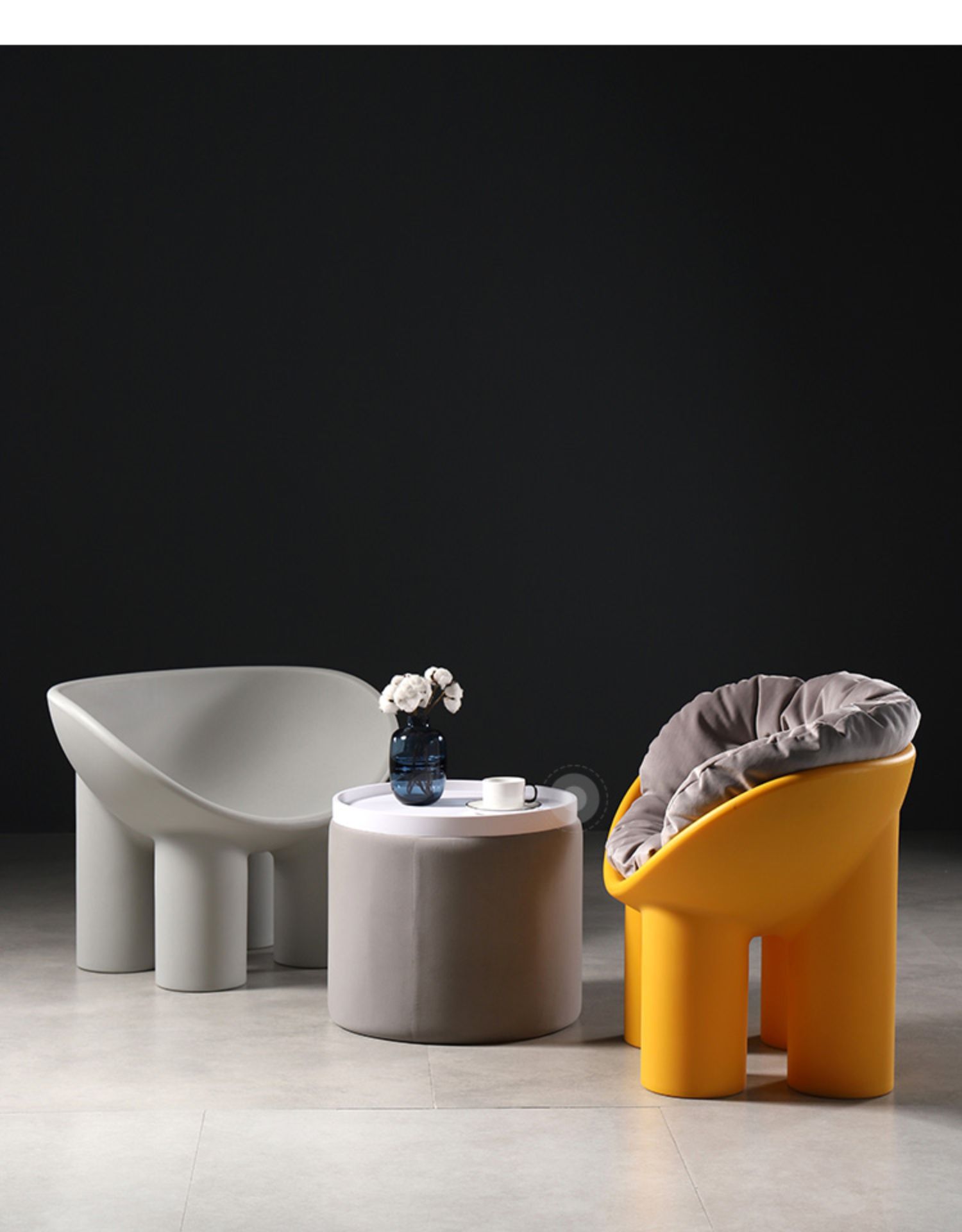 檀星星北欧设计师椅子大象腿凳子网红懒人ins单人沙发椅创意户外休闲