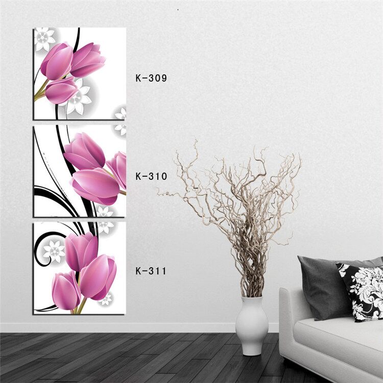 客厅卧室玄关装饰画过道挂画三联壁画电视背景墙装饰画r款4040布纹