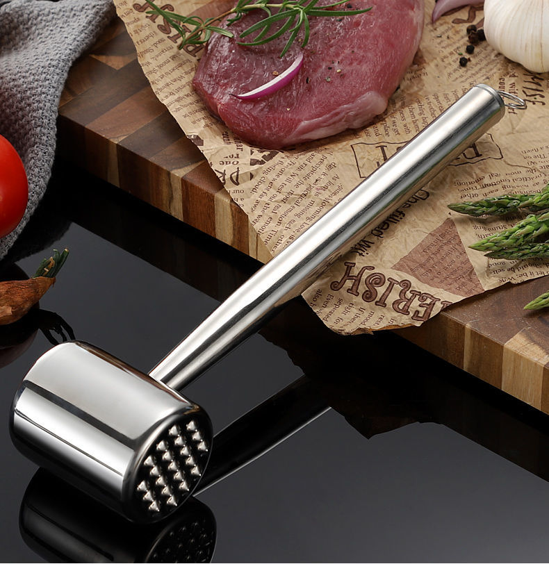 松肉锤304不锈钢锤打器牛排锤嫩肉锤双面家用打肉锤敲肉锤拍肉锤304