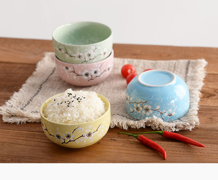 【4碗6碗】日式创意家用餐具陶瓷碗套装饭碗碗筷套装米饭碗汤碗碗