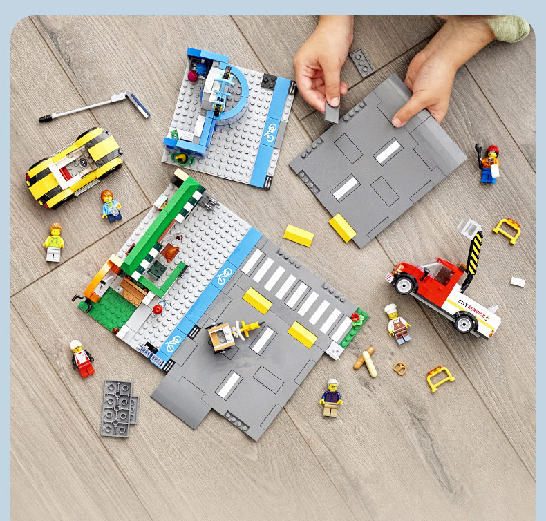 lego乐高城市系列购物街60306益智玩具拼插积木6岁男孩女孩生日新年