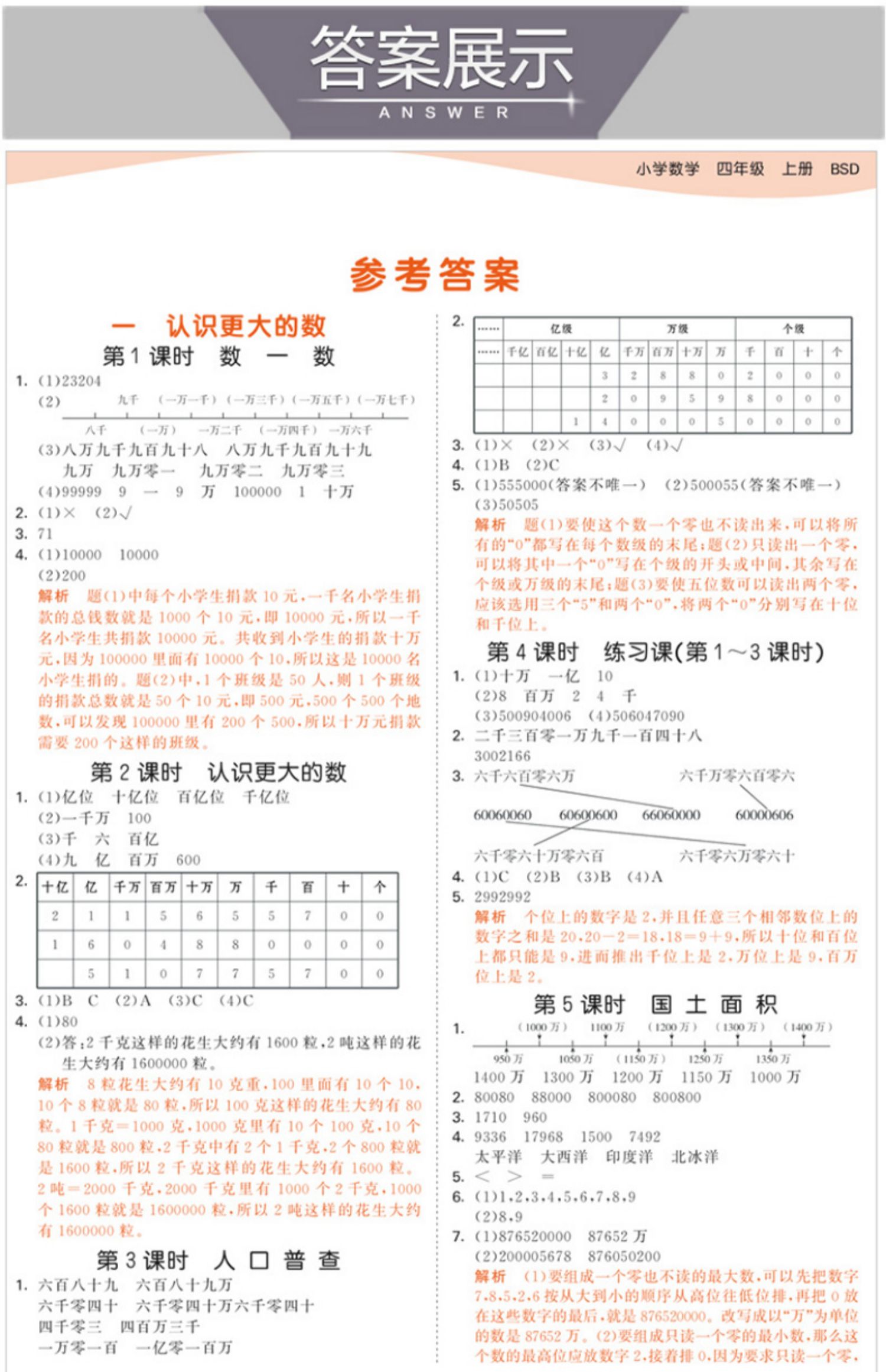 【诺森文化】2020秋 53天天练四年级上册数学北师大版 bs附参rqdvce