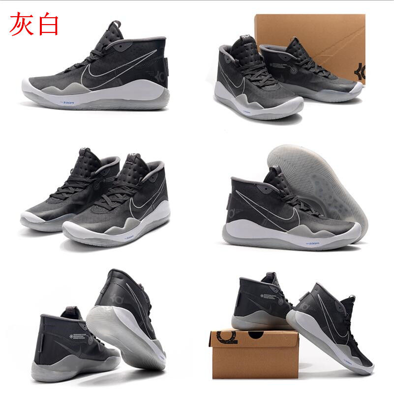 kd12杜兰特12代高帮篮球鞋kd癌酷灰李小龙耐磨实战男运动鞋