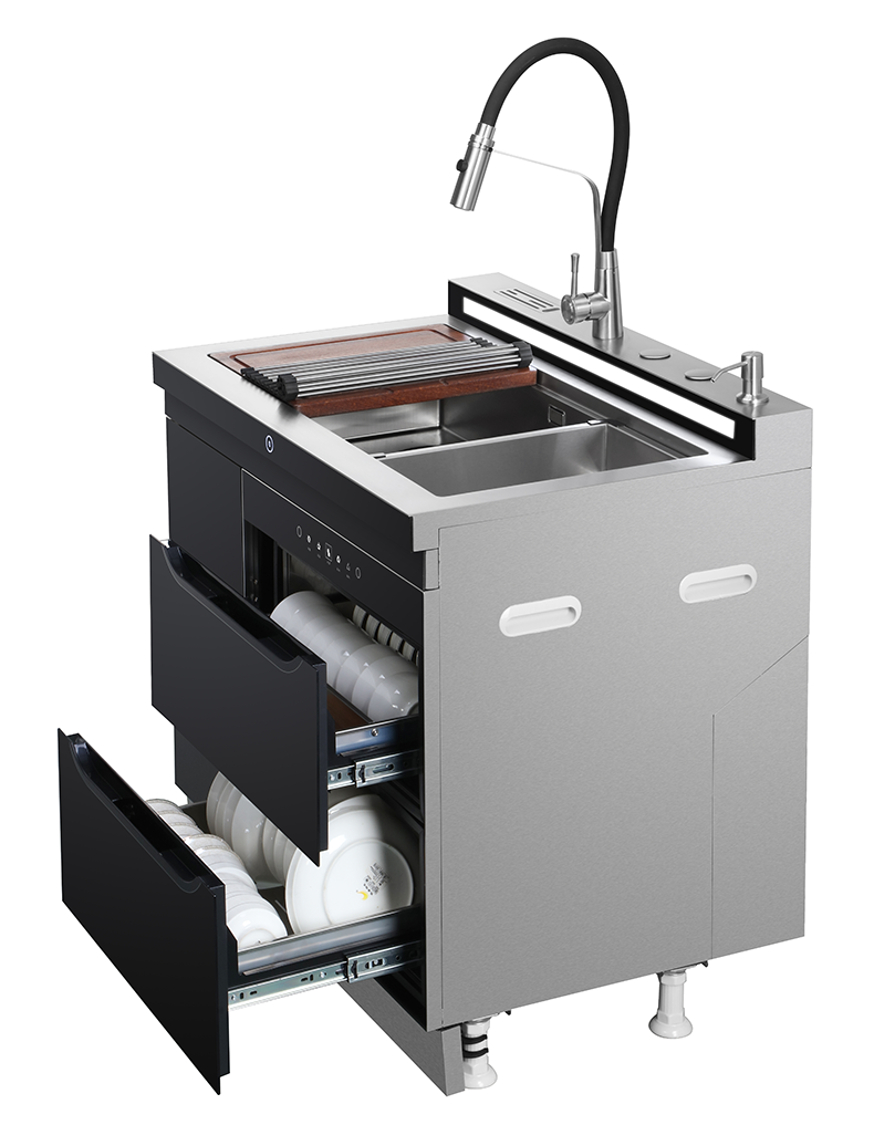 jinlan金兰高端厨卫电器集成水槽厨房手工水槽家用抽拉式z902d双抽