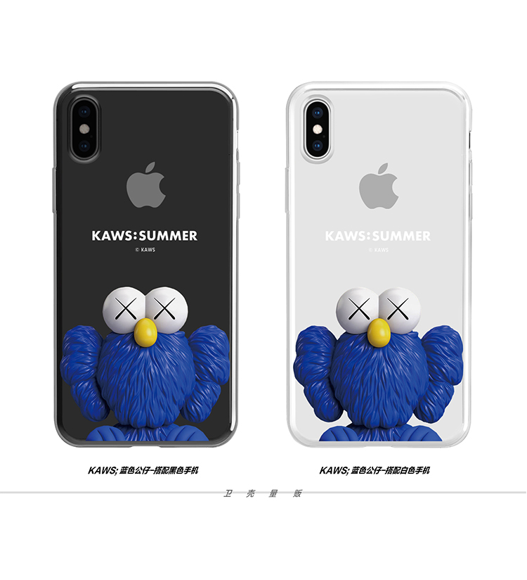 kaws苹果xsmax手机壳芝麻街联名iphone78plus透明硅胶套6s潮牌xr苹果