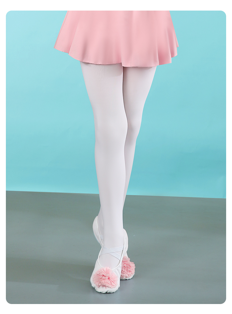 喻娄儿童舞蹈袜女春秋薄款跳童打底练功专用夏季白色芭蕾连裤