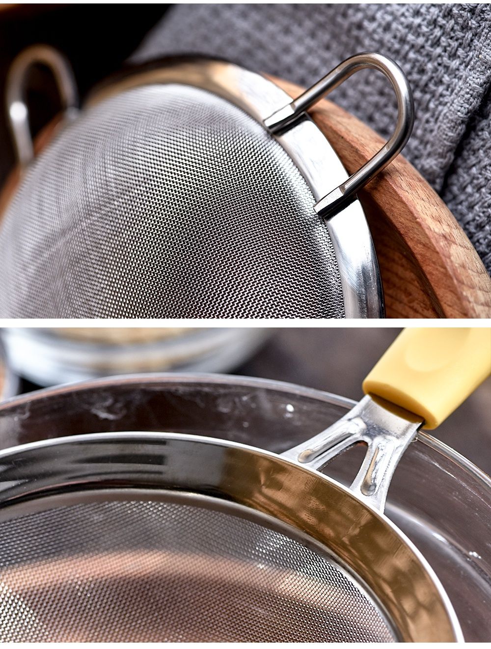 网厨房烘焙小漏勺展艺304不锈钢豆浆过滤网筛家用果汁隔渣神器漏网