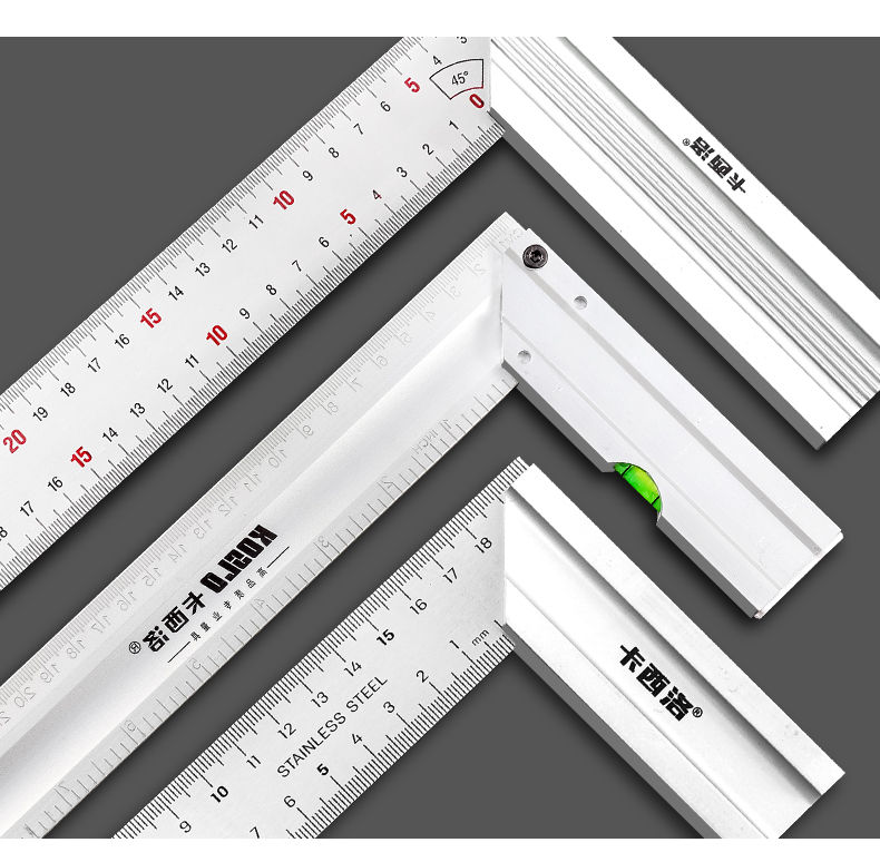 jing ping不锈钢角尺50cm大1米拐尺加长加厚90度木工l型高精度角度尺