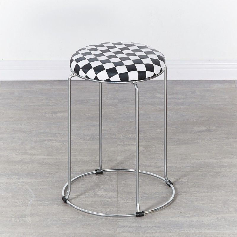 圆凳凳子实心钢筋凳铁凳地毯皮凳子收纳凳彩凳家用凳餐厅凳餐桌凳