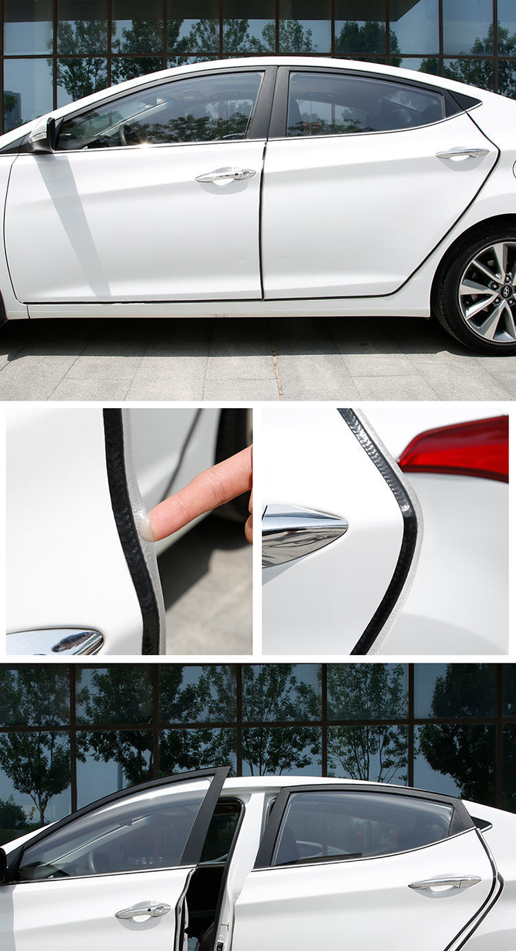 汽车车门防撞条隔音密封条二合一通用门边保护防尘刮蹭降嗓免粘贴