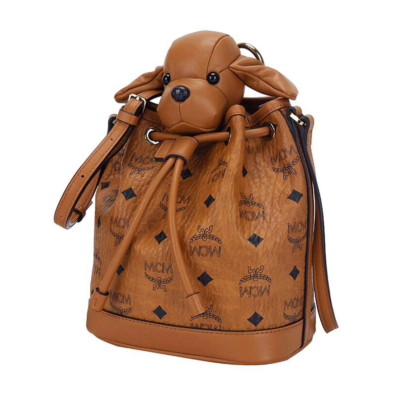 mcm 女士人造革水桶包单肩斜挎包 myz8axl46