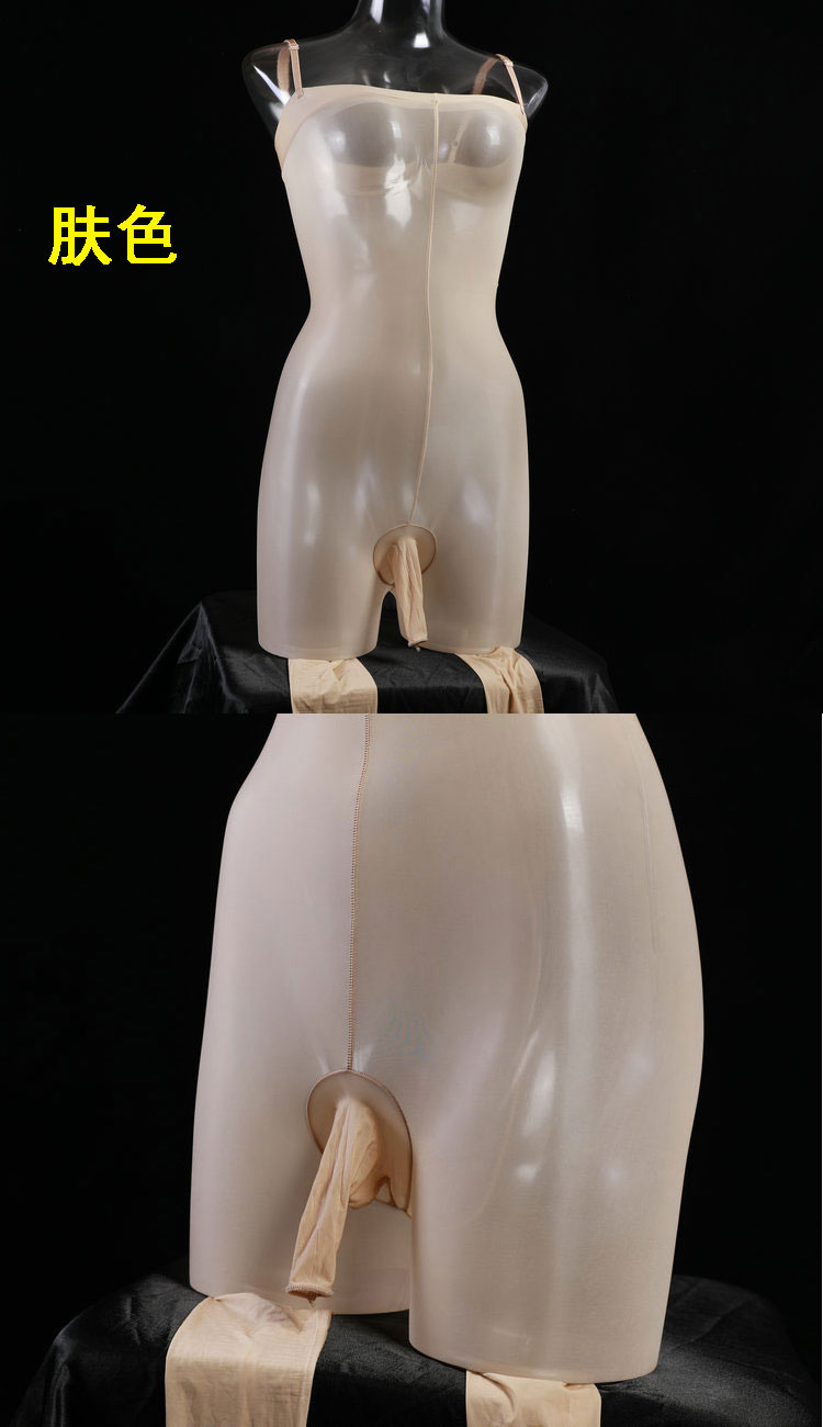 男士情趣丝袜吊带一体连身袜带jj套入体高腰连裤袜性感8d超薄 白色