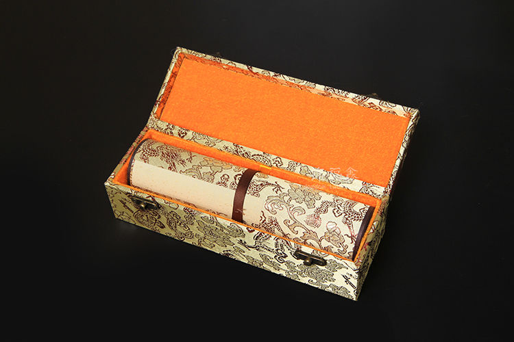 锦盒装生宣画轴装裱书法国画空白卷轴定制长卷宣纸手卷商品有多个颜色