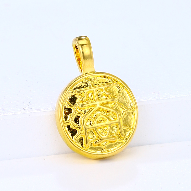 紫金(zijin)黄金吊坠/项链 紫金黄金(zijin)黄金吊坠au999足金平安纹