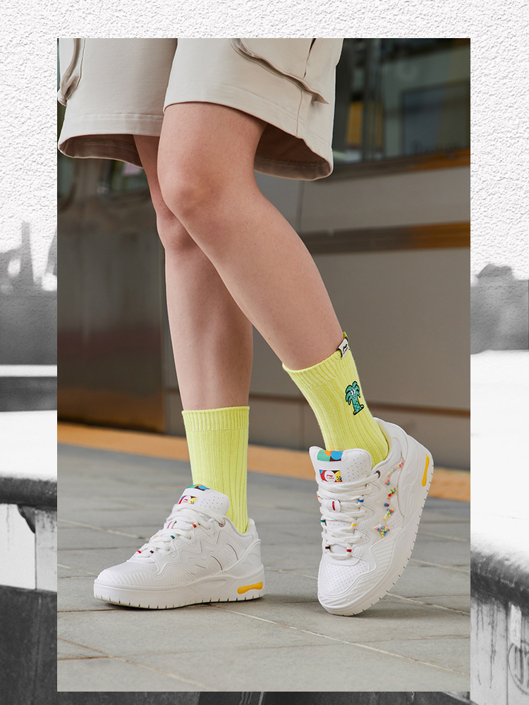 【李宁(li-ning)运动休闲鞋】 李宁cf the one系列休闲鞋女鞋板鞋鞋子