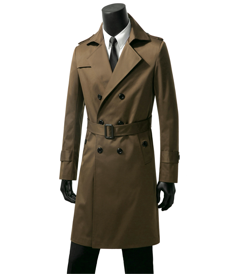 洛凌男士风衣 男士外套新款英伦韩版衣服长款上衣潮流男装男6712