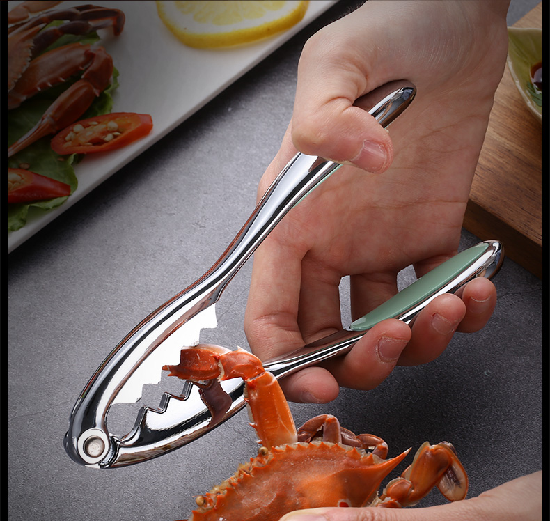 出极厨房小工具1869 螃蟹钳() 锌合金吃蟹工具龙虾钳子螃蟹夹剥蟹夹吃