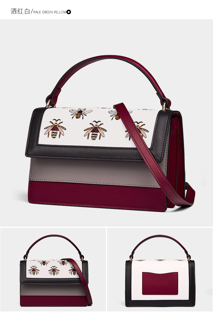 dante女士手提包2003 dante 丹迪 手提包女真皮单肩包包2019新款斜跨