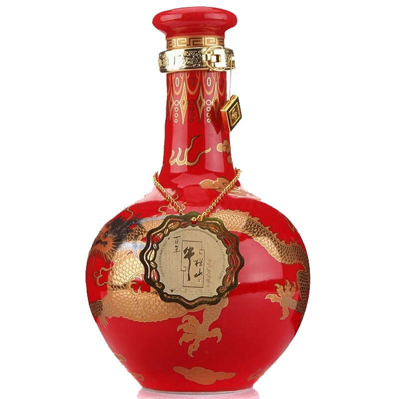 牛栏山百年二锅头白酒三十年窖藏红龙53度500ml整箱6瓶装