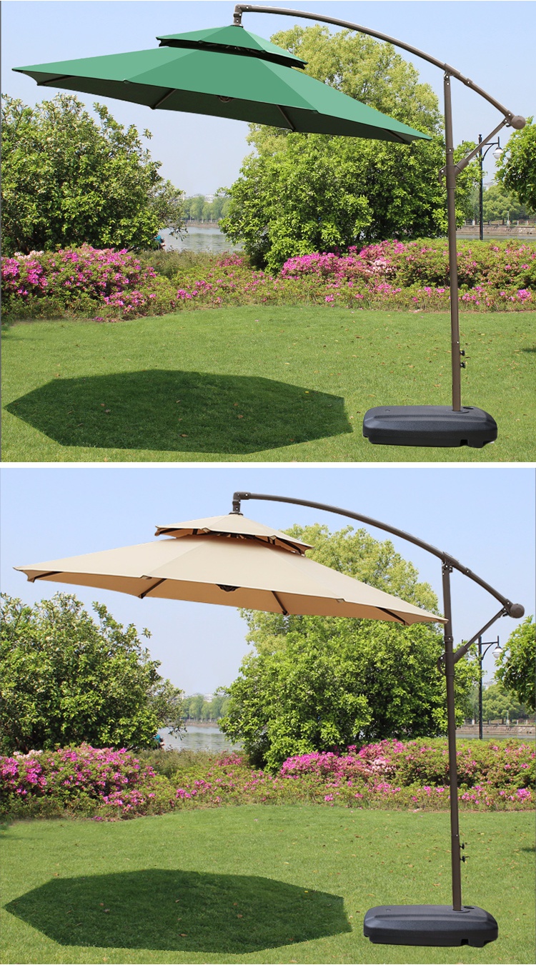 户外遮阳伞庭院伞大太阳伞摆摊折叠雨伞室外花园罗马伞露台休闲伞