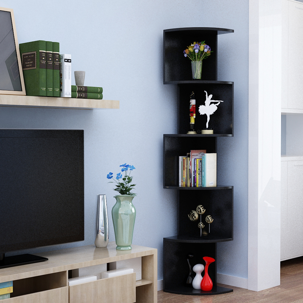 超级新品 简约墙角柜墙架书架储物柜三角柜客厅边角柜酒柜角落书柜