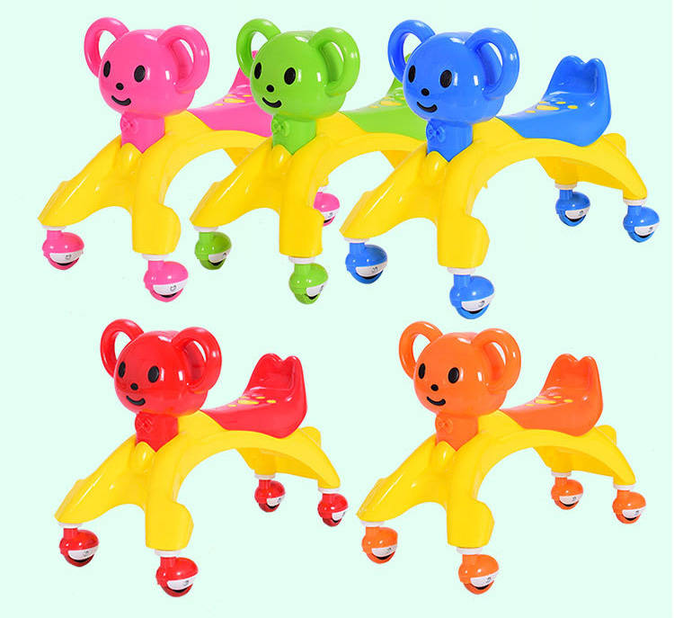 宝宝儿童玩具溜溜车滑行学步音乐踏步车扭扭车滑行车带音乐静音轮