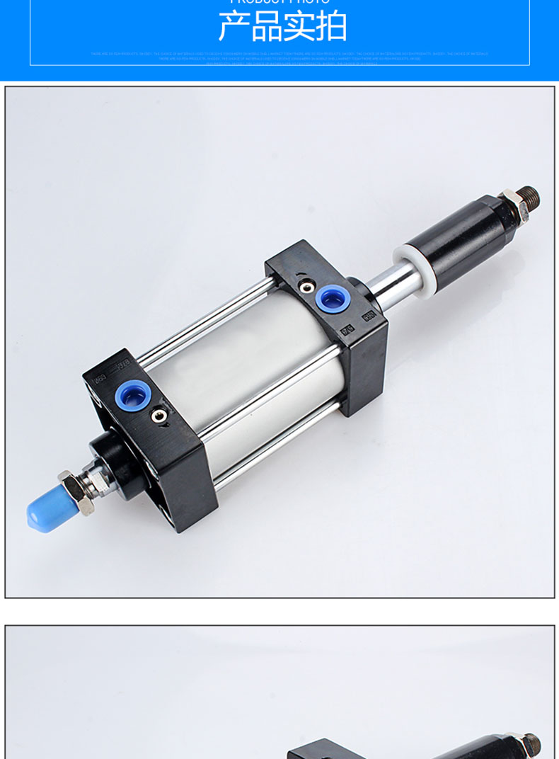 定做scj50可调节行程气缸亚德客型铝合金气动拉杆式气缸行程可调气缸