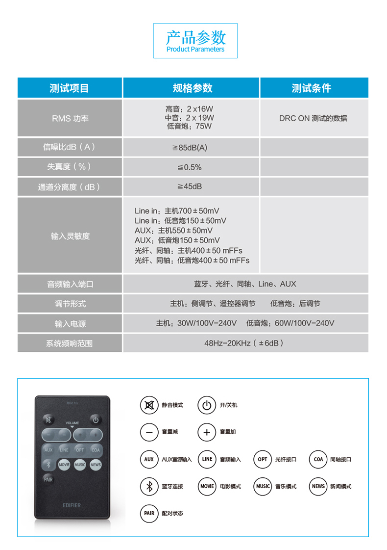 漫步者音箱使用说明书图片