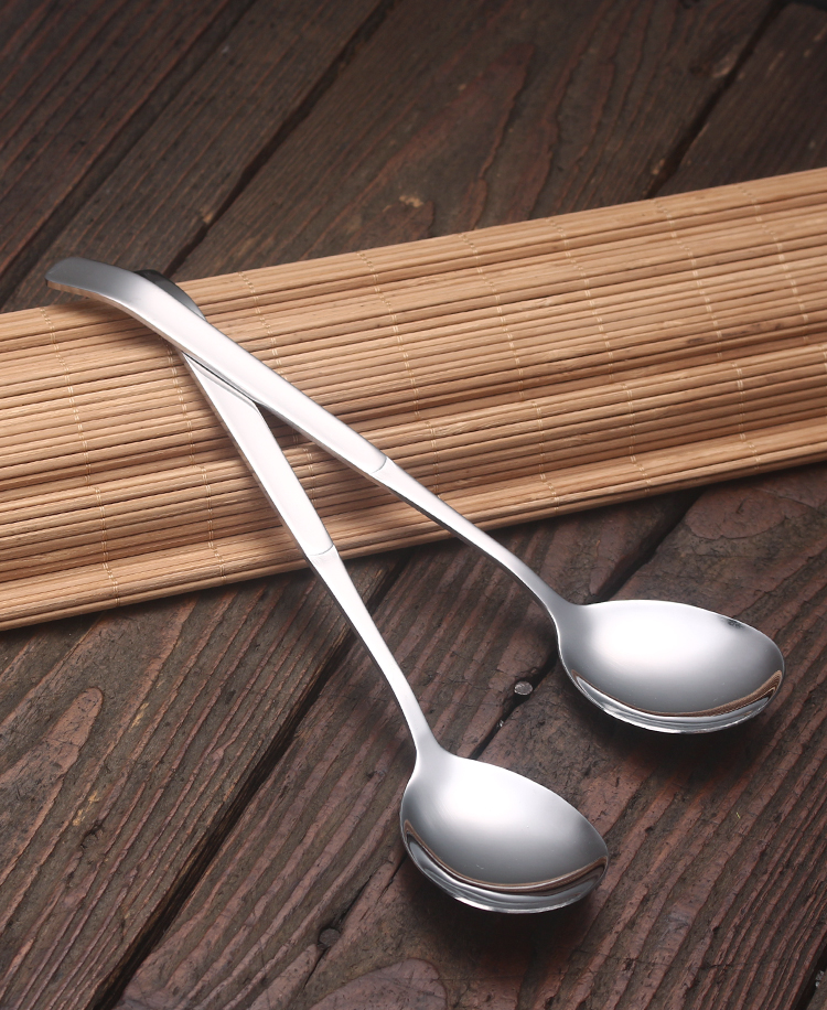 敬平(jing ping)厨房小工具qqq汤勺 6支装创意不锈钢汤勺家用调羹长柄
