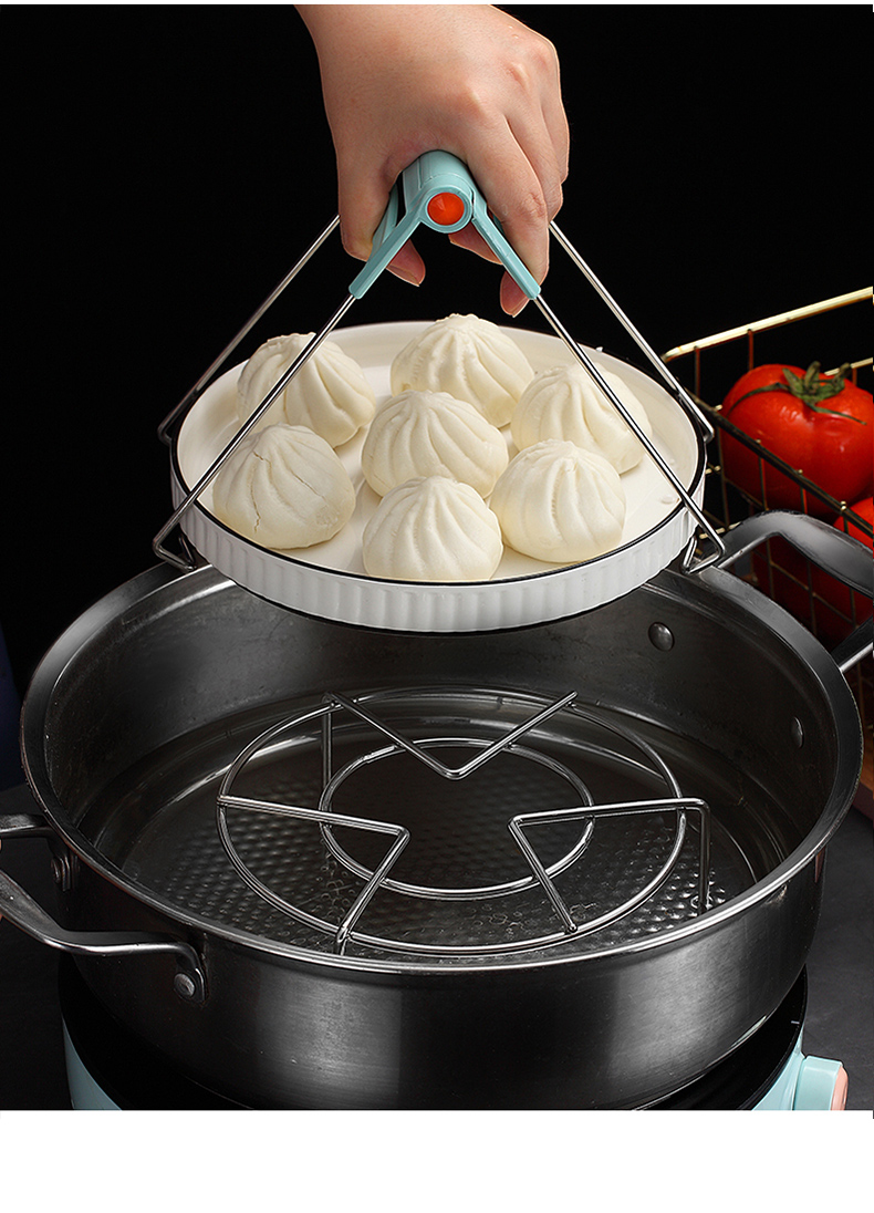 304不锈钢蒸格家用电饭锅蒸笼屉电饭煲隔水蒸架蒸包子小馒头器 敬平