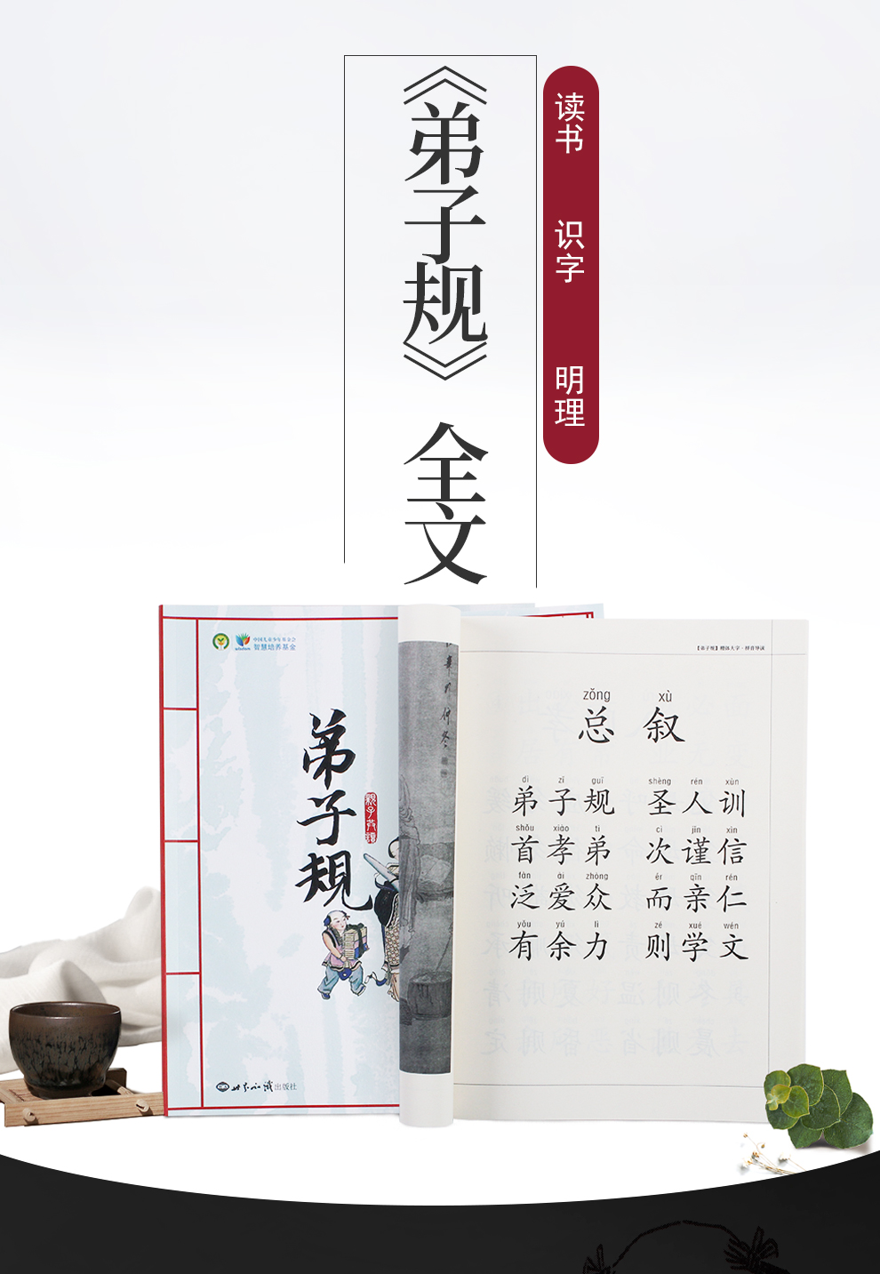 [顏系圖書]弟子規書大字拼音版兒童國學啟蒙教材完整注音版讀經教育