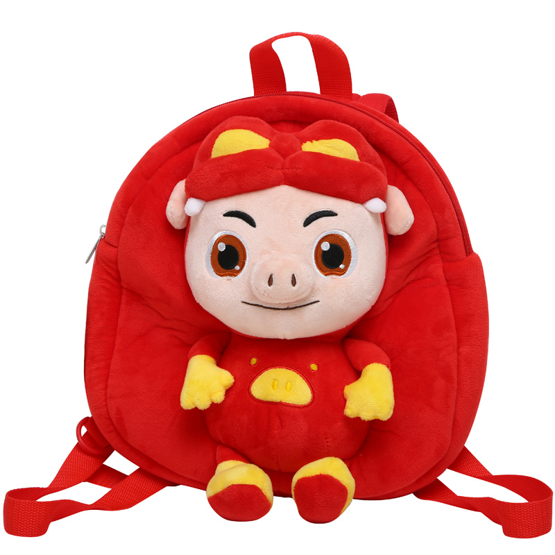 猪猪侠儿童书包宝宝双肩背包可爱毛绒卡通男孩女童幼儿园开学