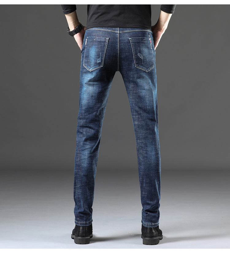 卡帝乐鳄鱼(cartelo)男士牛仔裤 卡帝乐鳄鱼弹力男秋冬新款直筒修身