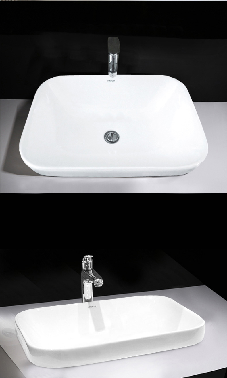 法恩莎faenzafaenza台上盆陶瓷艺术盆家用洗漱洗手盆洗脸半嵌入式台中