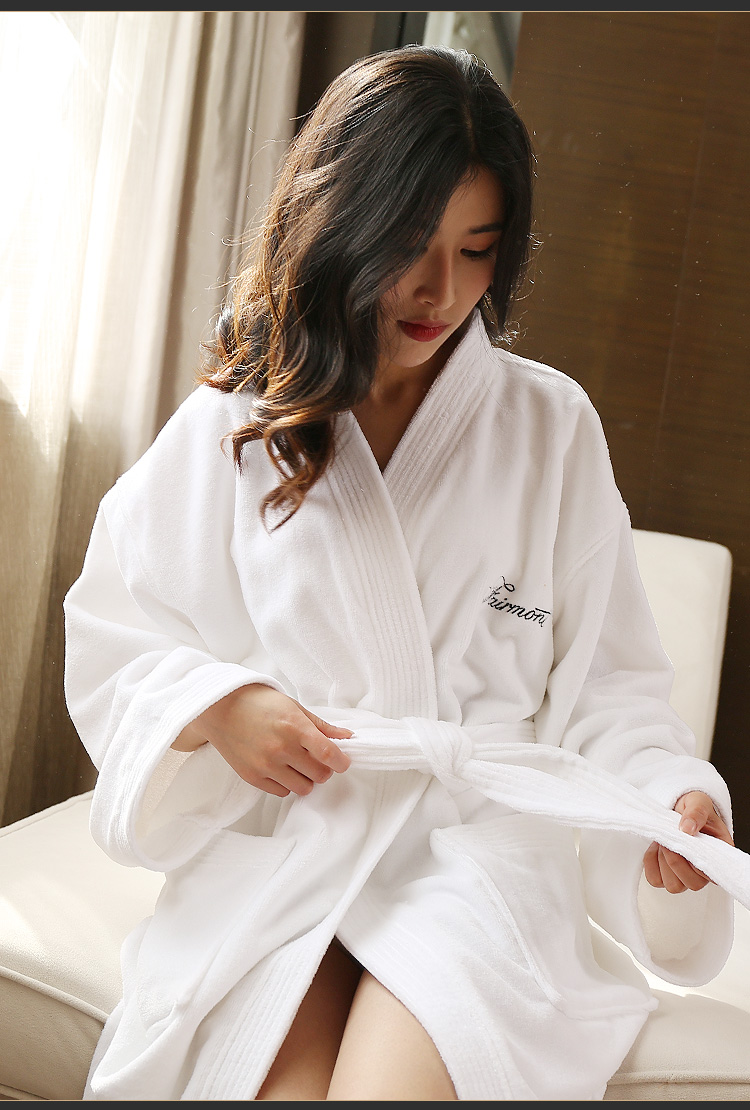 浴袍女加长款酒店浴袍吸水加厚毛巾料睡衣四季通用式男士浴袍 卓思哲