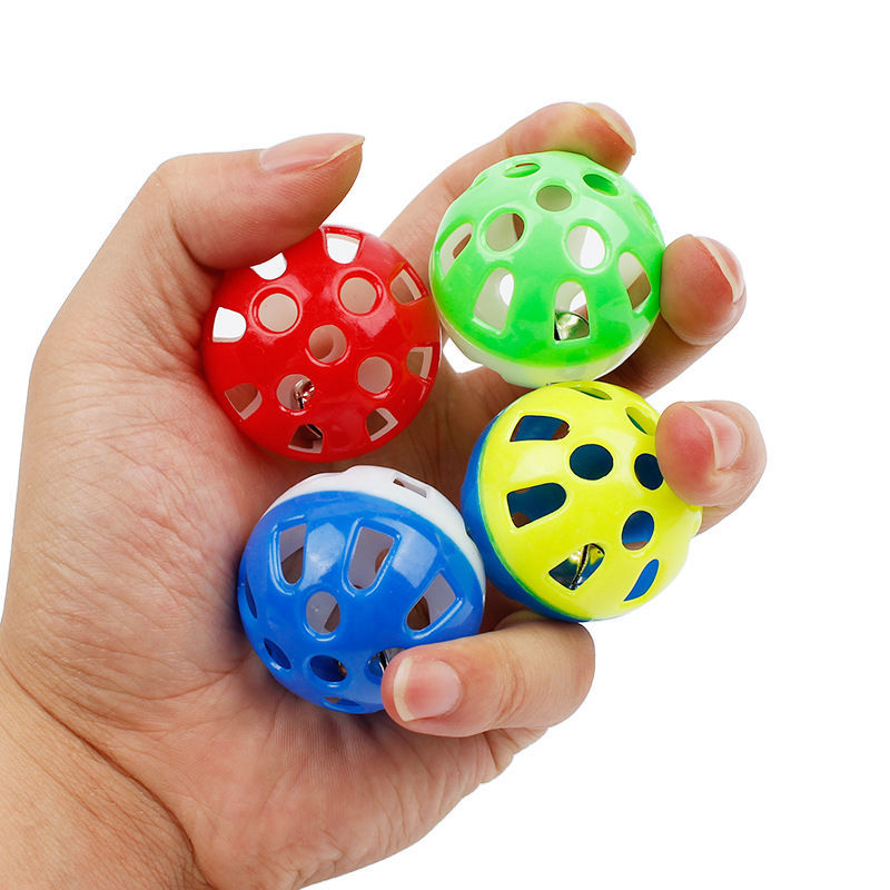 可混装宠物玩具球铃铛球猫狗玩具小猫咪塑料空心铃铛球套装铃铛足球5