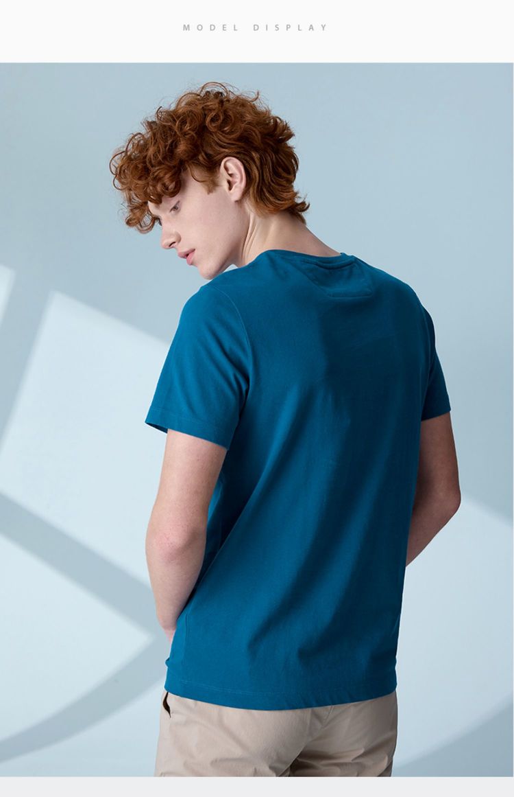 hazzys哈吉斯夏季新款男士t恤大狗狗印花新疆棉上衣修身体恤男装