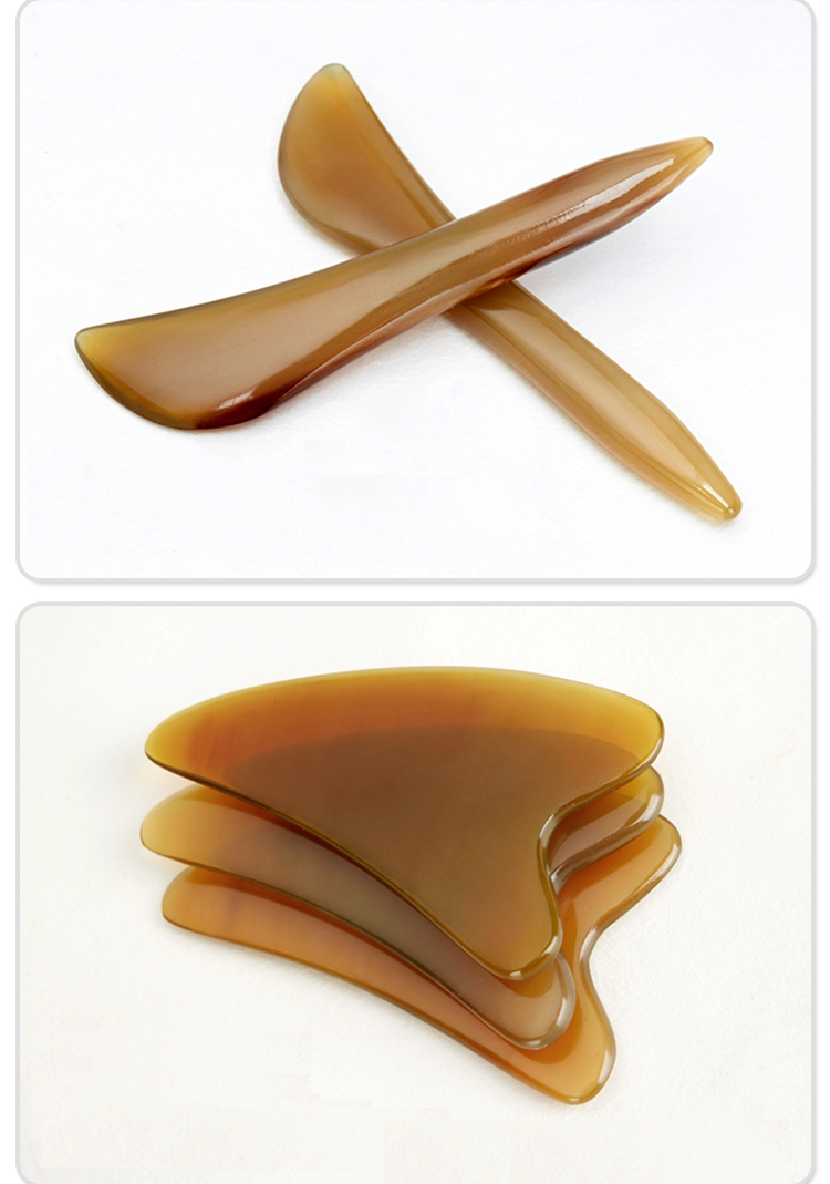 刮痧板面部脸部拨筋美容棒面部通用经络刮痧板牛角全身通用美颜工具