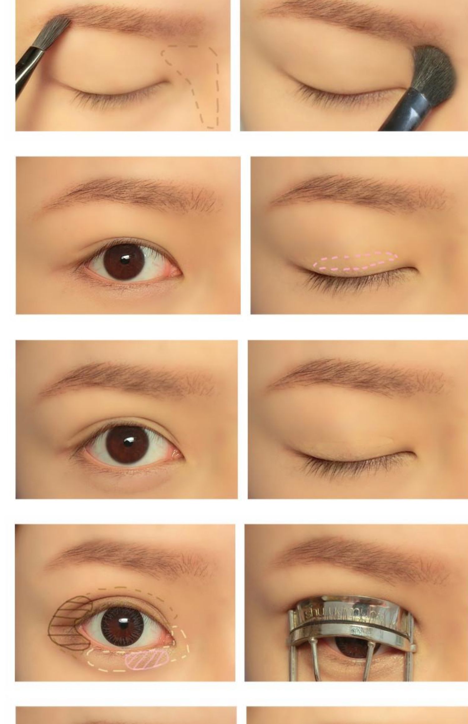 单眼皮内双假睫毛交叉浓密自然短款硬梗黑色磨尖眼尾加长撑双眼皮