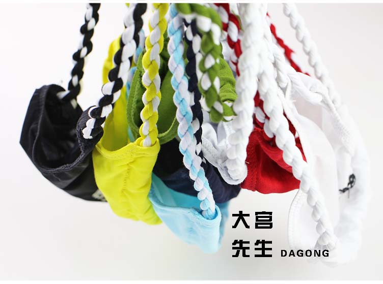 日式相扑裤丁字裤男刺绣镂空内裤男个性低腰性感男丁字裤卓思哲