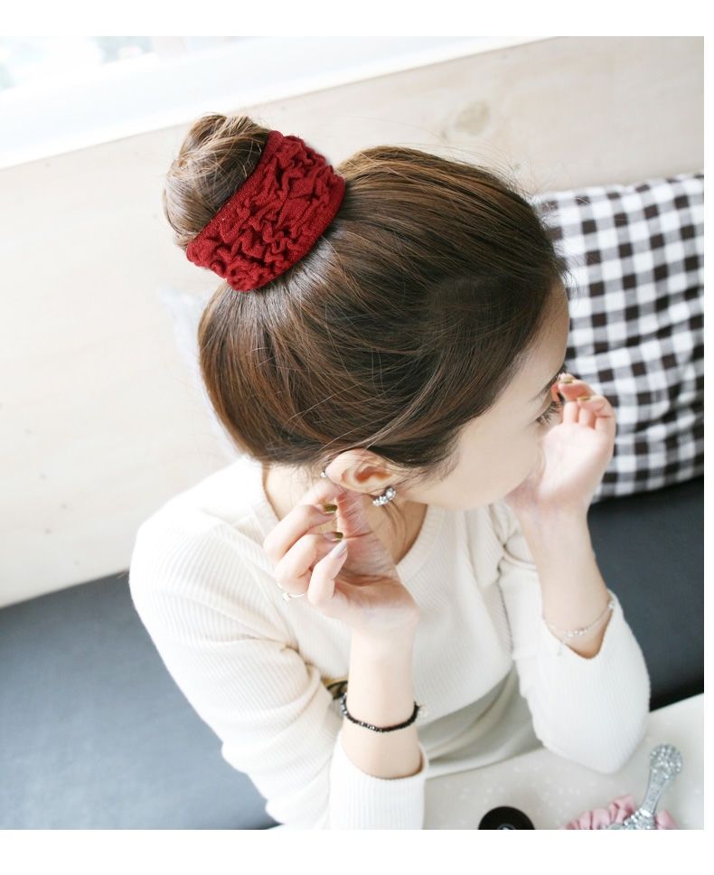 高弹力毛巾发圈韩版头绳无接缝橡皮筋扎头发成人女丸子头盘发饰品黑色