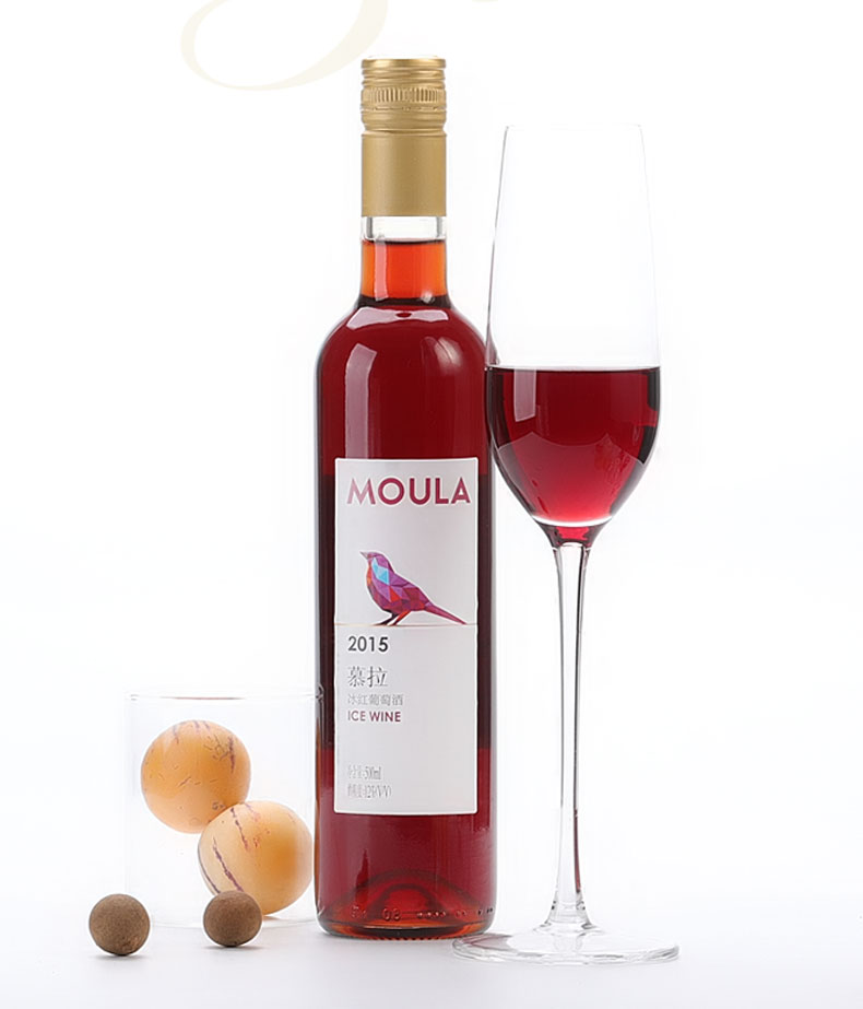 慕拉moula冰红葡萄酒礼盒冰酒甜酒水果酒赤霞珠红酒甜型国产佳酿500ml