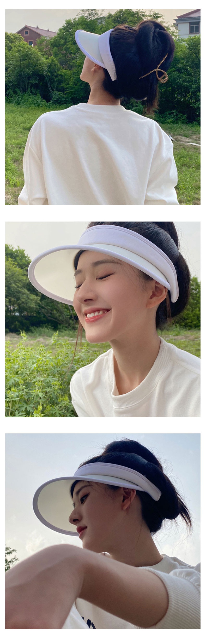 赵露思明星同款防晒遮阳帽女空顶帽子韩版防太阳光夏季鸭舌运动帽