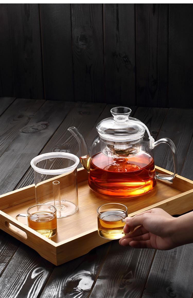 cb57a款蒸煮茶壶两用gn308白色电陶炉套礼品玻璃煮茶壶加厚烧水壶电