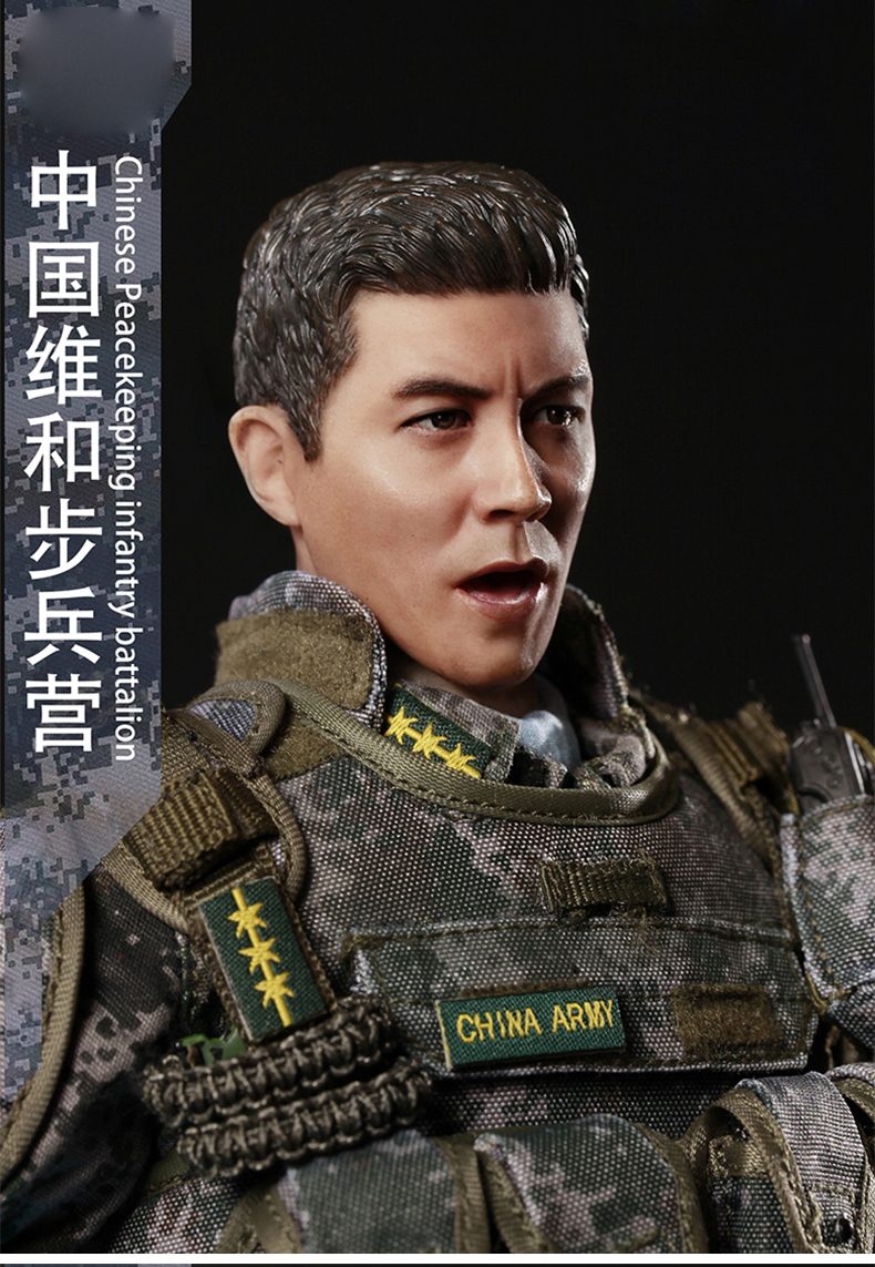 冠达16兵人模型73016中国维和步兵营中国警察人偶摆件军事手办
