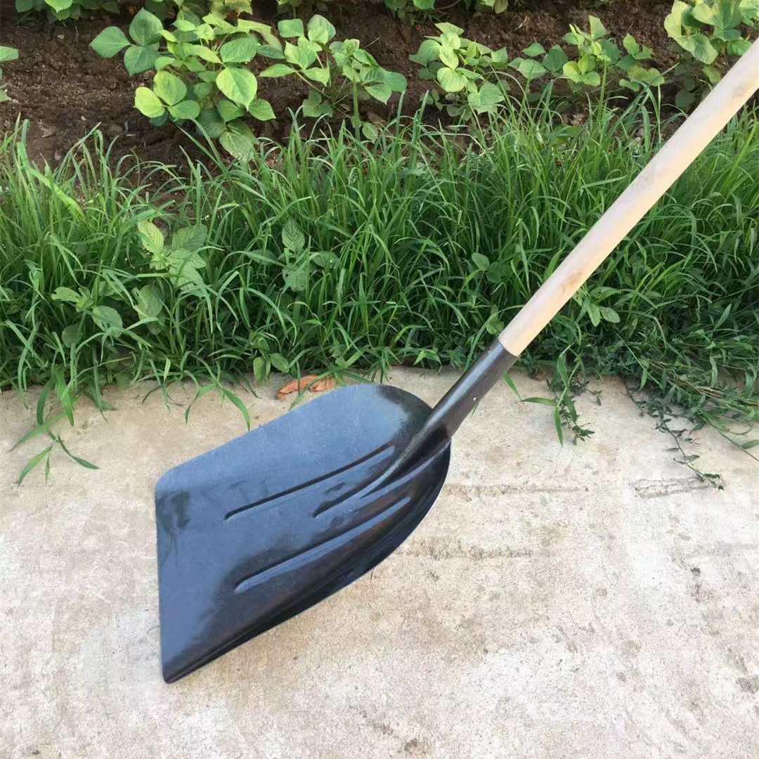 特大号铁锹农用方锹弹痕加厚全钢饲料铲子垃圾铲雪锹养猪鸡场清粪