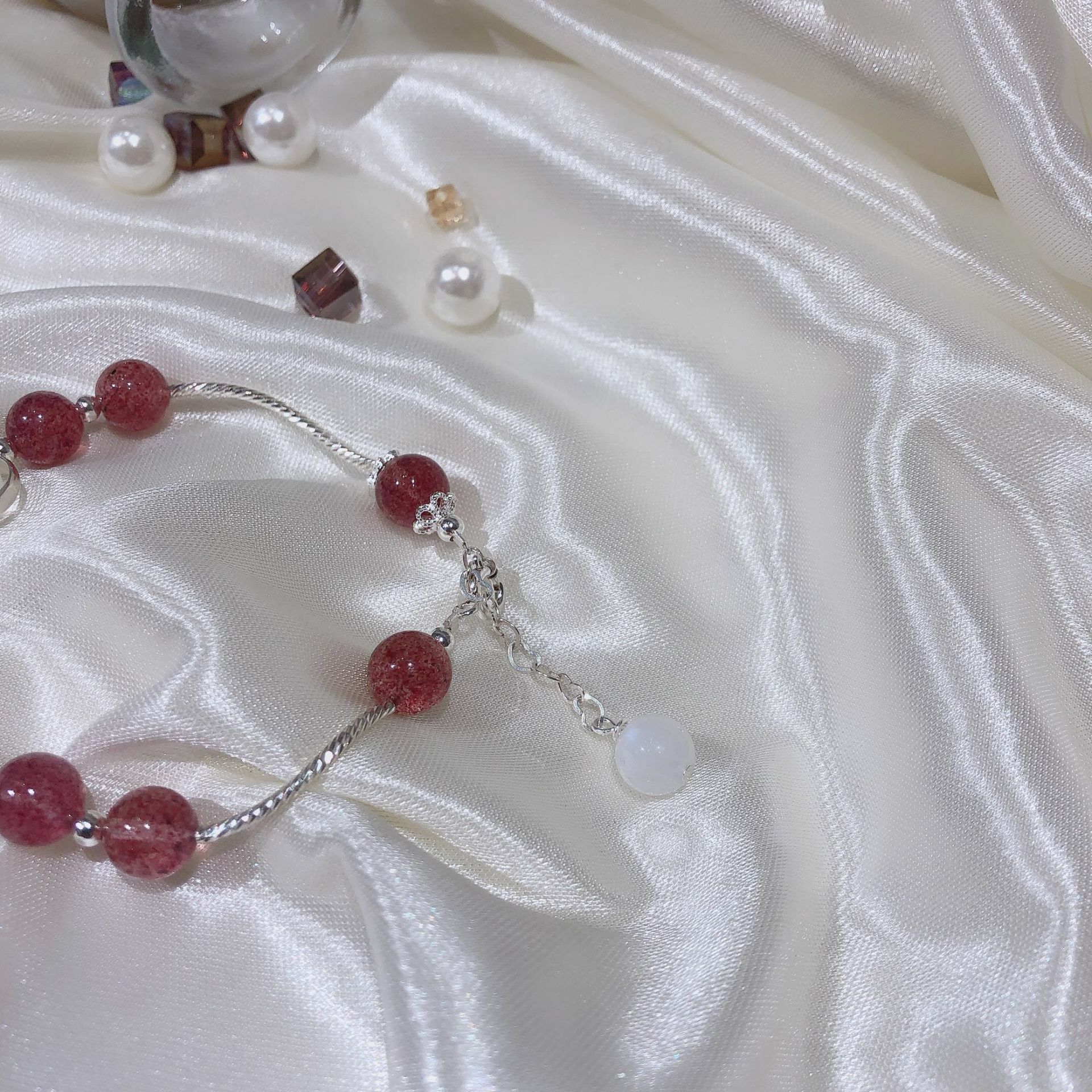 少女心ins超仙lolita纯银莓晶水晶手链女moon手镯网红森系 jimi