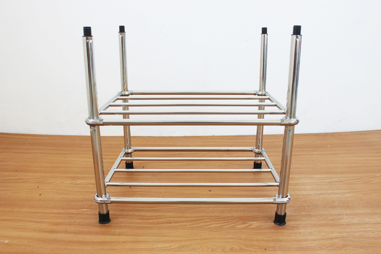 不锈钢脸盆架浴室厨房卫生间置物架杂物收纳架落地转角洗脸盆架正常3