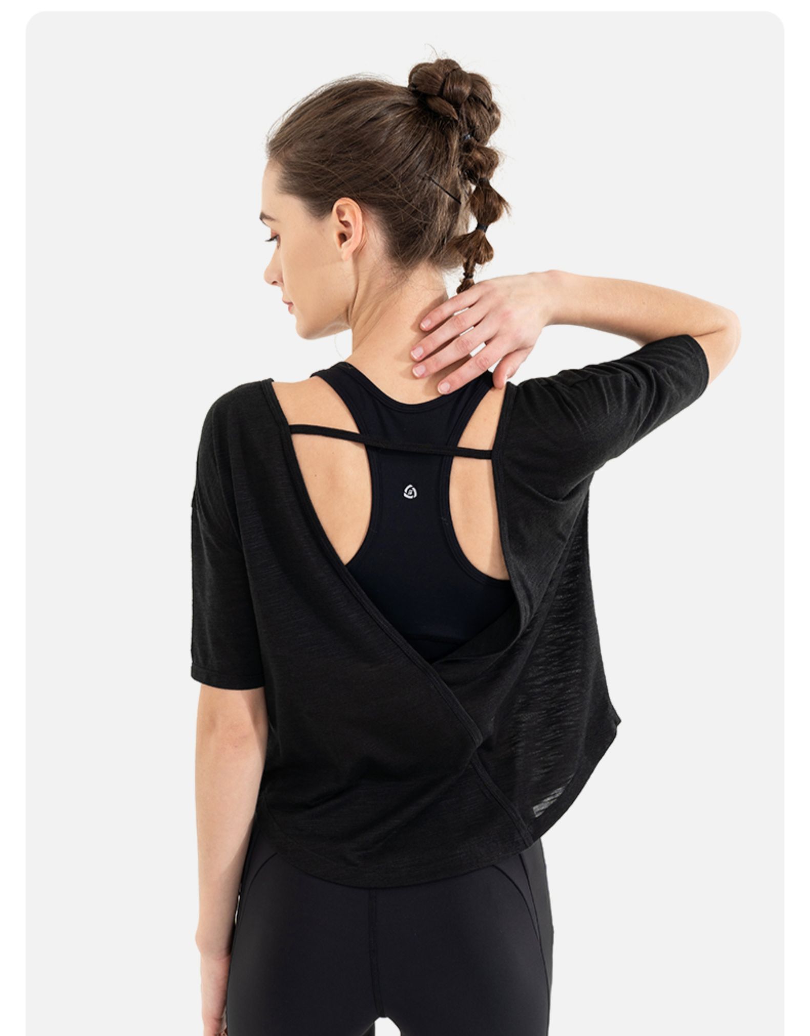 运动上女宽松显瘦瑜伽服女跑步罩衫速干t恤短袖训练身服夏天